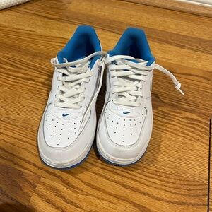 Boys Nike Air Force 1 White and Blue Size 3Y